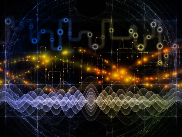 Energía del flujo de datos — Foto de Stock