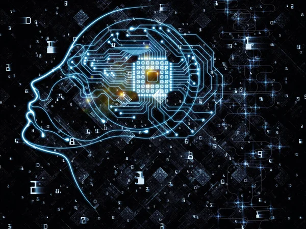 Gloed van Machine bewustzijn — Stockfoto