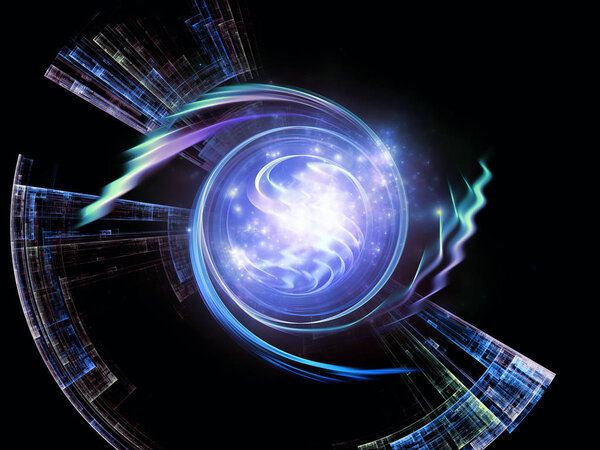 Концептуальная радиальная фрактальная текстура
