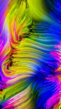 Renkli boya akışı