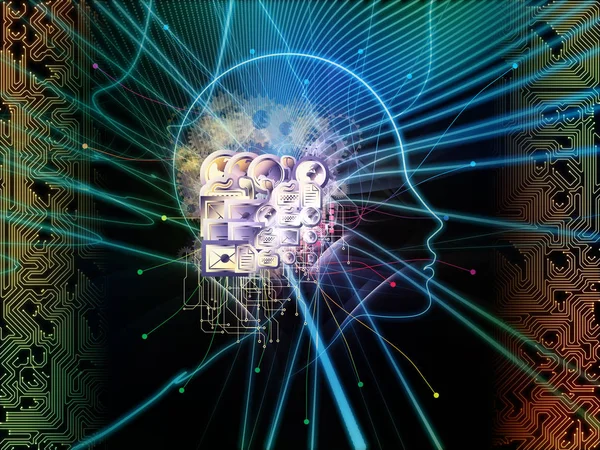 Visualización de la conciencia de la máquina — Foto de Stock