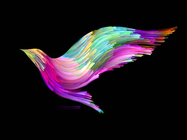 Fågel och färg — Stockfoto