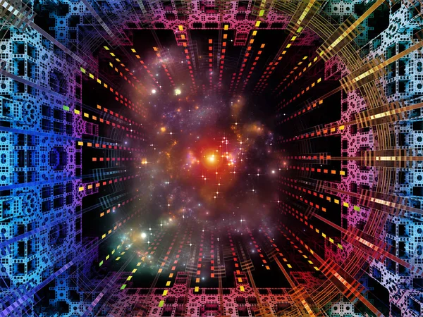 Leuchten des Quantenraums — Stockfoto