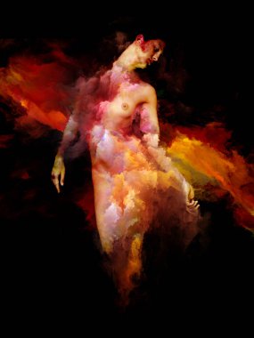 My Name serisi çapraz. Şerit kırmızı boya kırık kalp, ayrılık, umutsuzluk, yalnızlık göstermek için form kadın geçiş.