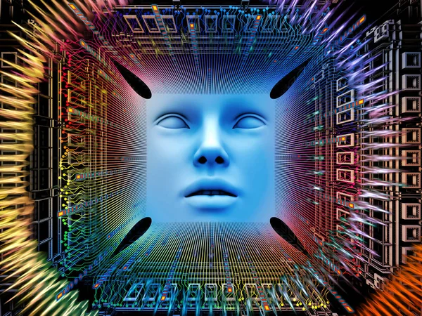 Hacia la IA súper humana digital — Foto de Stock