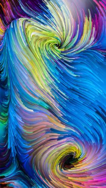 Renkli boya yayılması