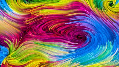 Renkli boya akışı