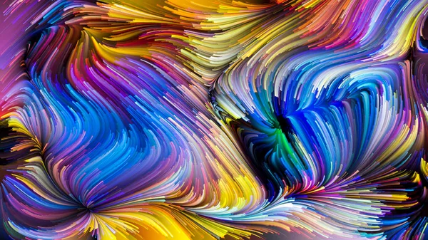 La fuga del colore liquido — Foto Stock