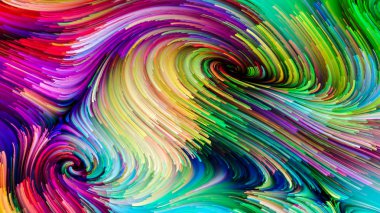 Şekilde renkli boya