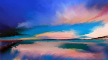 Sinerji soyut peyzaj