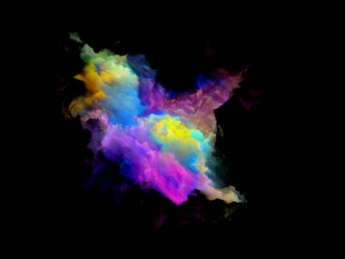 Renkli fraktal bulut parçacık