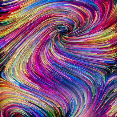 Renkli boya parçacıkları