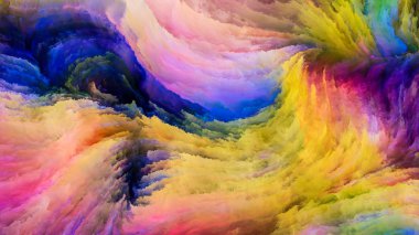 Renkli boya parçacıkları