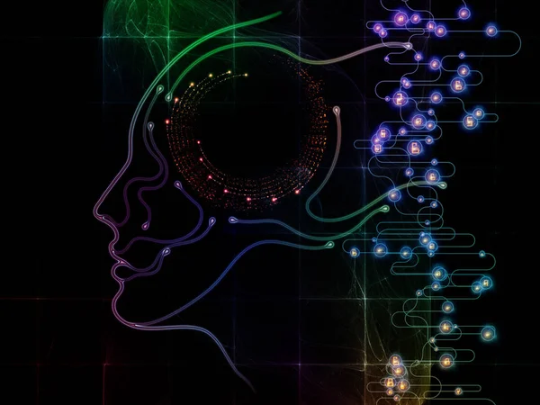 Visualización de la conciencia de la máquina — Foto de Stock