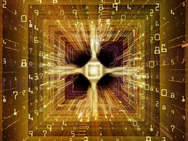 Konzeptionelle Computer-CPU — Stockfoto