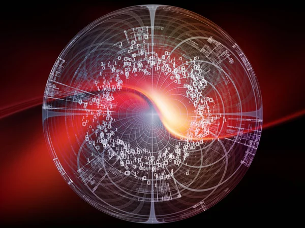 Visualisatie van de digitale wereld — Stockfoto