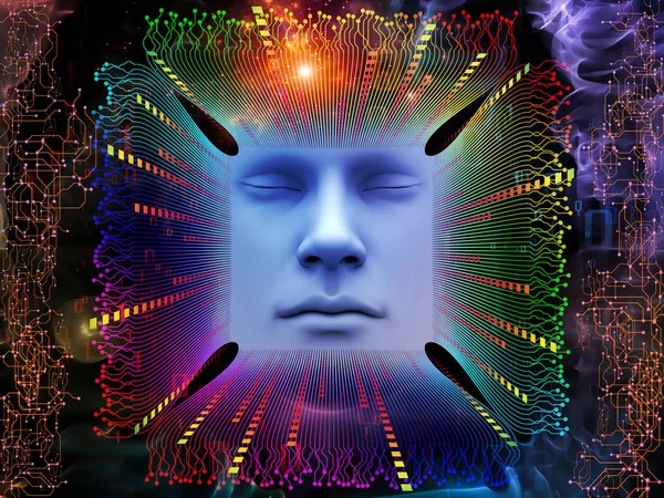 Luces de la IA súper humana — Foto de Stock