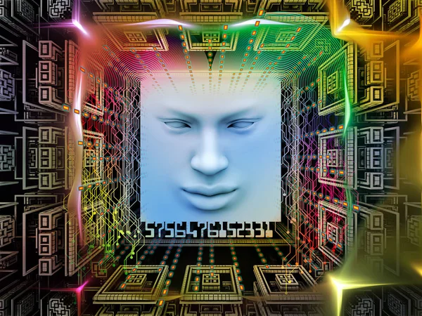 Processamento IA super humana — Fotografia de Stock