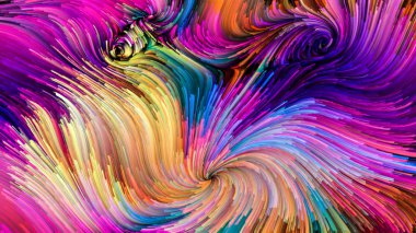 Renkli boya yayılması