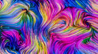 Renkli boya öğeleri