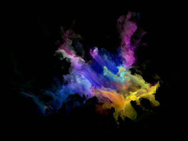 Renkli fraktal bulut parçacık