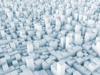 konuyla ilgili bilgisayar grafik çizimi için arka plan öğesi olarak fraktal gürültü ile bozuk uçak ilkel 3D render