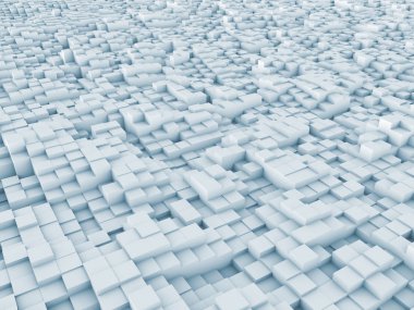 konuyla ilgili bilgisayar grafik çizimi için arka plan öğesi olarak fraktal gürültü ile bozuk uçak ilkel 3D render