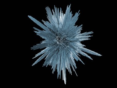 Konu gösterimi bilgisayar grafik için bir grafik elemanı olarak fraktal gürültü ve siyah arka plan üzerine solated tarafından bozuk ilkel 3D render