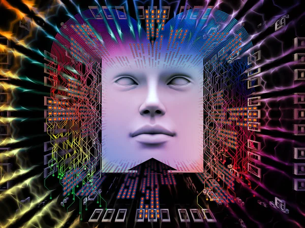 Sinergias de la IA súper humana — Foto de Stock