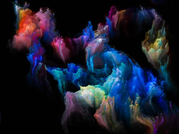 แปรง fractal สีสันสดใส — ภาพถ่ายสต็อก