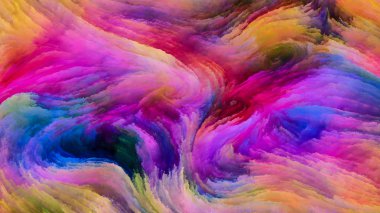 Renkli boya parçacıkları