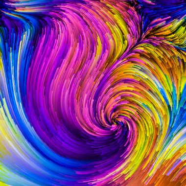 Renkli boya öğeleri