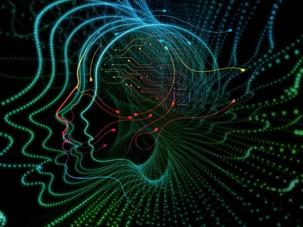 Synergieffekter av maskinen medvetande — Stockfoto