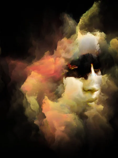 Лицо в облаках — стоковое фото