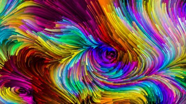 Renkli boya öğeleri