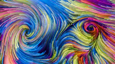 Renkli boya öğeleri