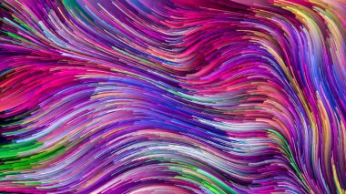 Renkli boya yayılması