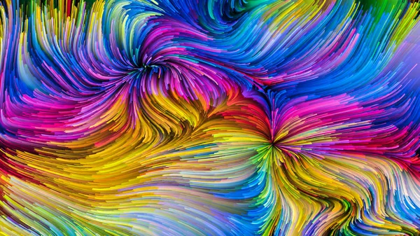 Visualisatie van kleurrijke verf — Stockfoto
