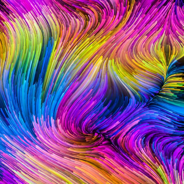 Kleurrijke verf ontvouwen — Stockfoto