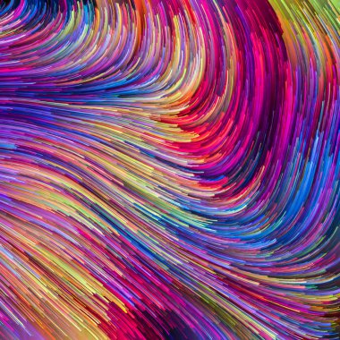 Renkli boya öğeleri