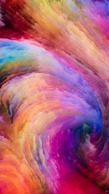 Renkli boya öğeleri