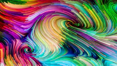 Şekilde renkli boya