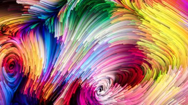 Renkli boya parçacıkları