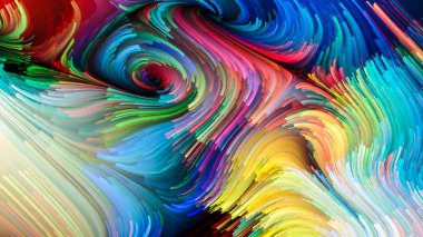 Renkli boya akışı