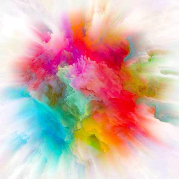 Aceleración de la explosión colorida del chapoteo de la pintura — Foto de Stock