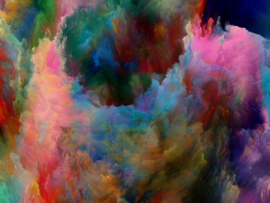 Renkli soyut bulutlar