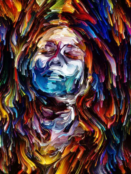 Colorful Abstract Portrait Painting.