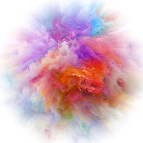 Digital Colorful Paint Splash Explosion — Stock Photo, Image