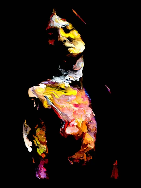 Abstracte figuur schilderij — Stockfoto