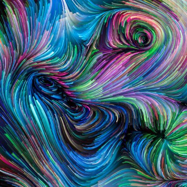 Şekilde renkli boya